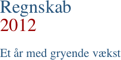 Regnskab  2012